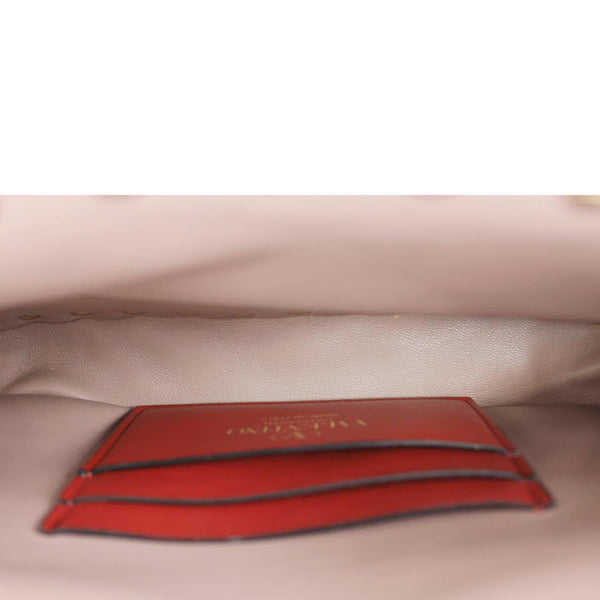 VALENTINO Garavani Rockstud Spike Quilted Leather Crossbody Bag Rose Pink