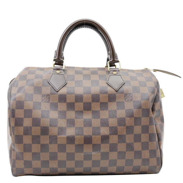 LOUIS VUITTON Speedy 30 Damier Ebene Satchel Bag Brown