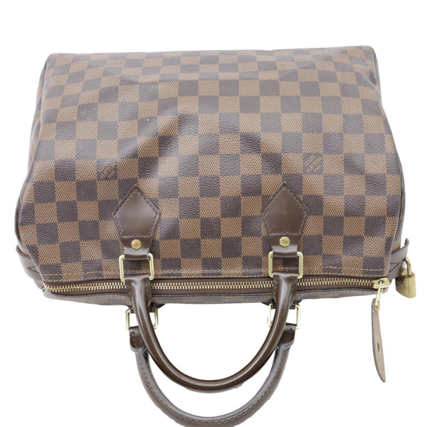 LOUIS VUITTON Speedy 30 Damier Ebene Satchel Bag Brown