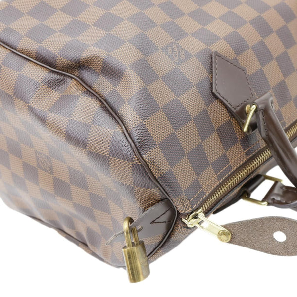 LOUIS VUITTON Speedy 30 Damier Ebene Satchel Bag Brown