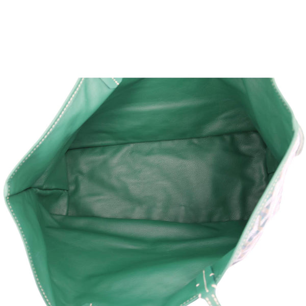 GOYARD Anjou PM Chevron Print Canvas Tote Bag Green