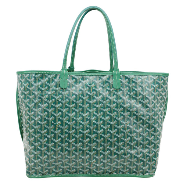 GOYARD Anjou PM Chevron Print Canvas Tote Bag Green
