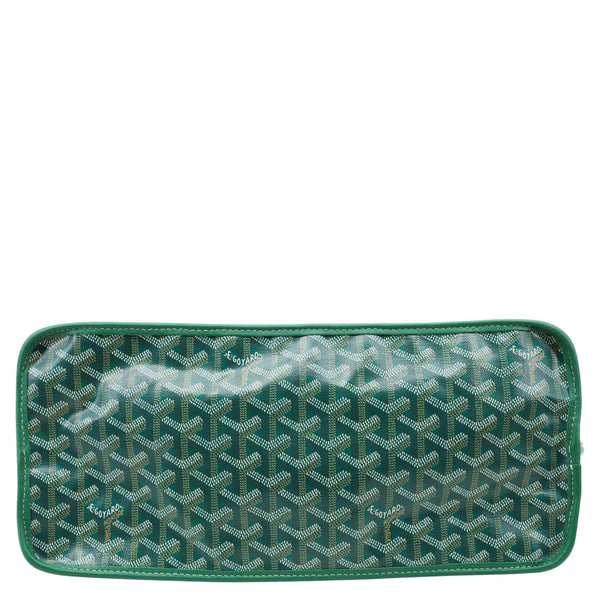 GOYARD Anjou PM Chevron Print Canvas Tote Bag Green