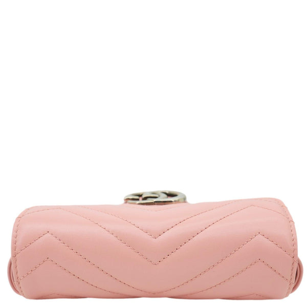 GUCCI GG Marmont Super Mini Matelasse Leather Crossbody Bag Pink 476433