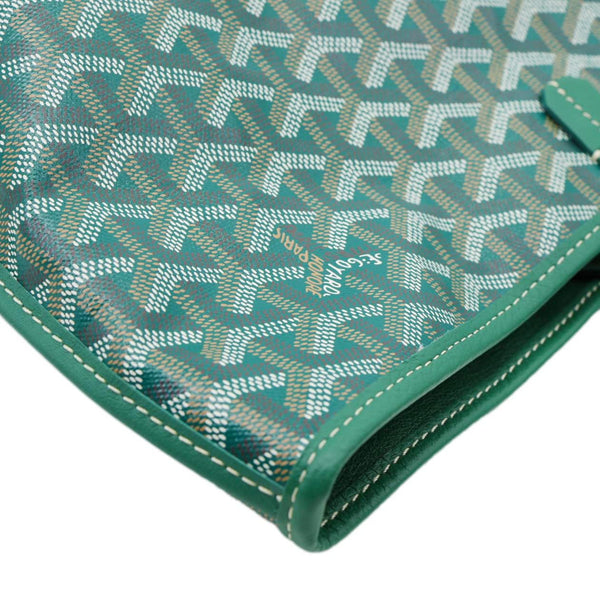 GOYARD Anjou PM Chevron Print Canvas Tote Bag Green