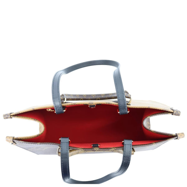 LOUIS VUITTON Onthego MM Giant Monogram Reverse Canvas Tote Bag Brown