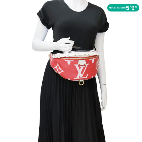LOUIS VUITTON Giant Monogram Canvas Bumbag Rouge