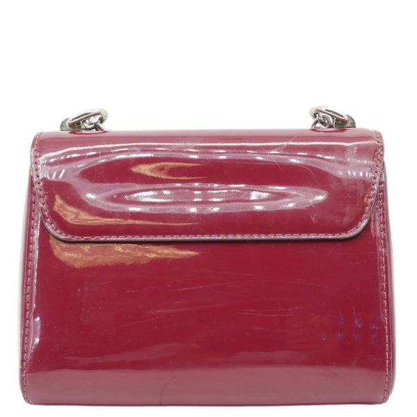 LOUIS VUITTON Twist PM Monogram Patent Leather Shoulder Bag Red