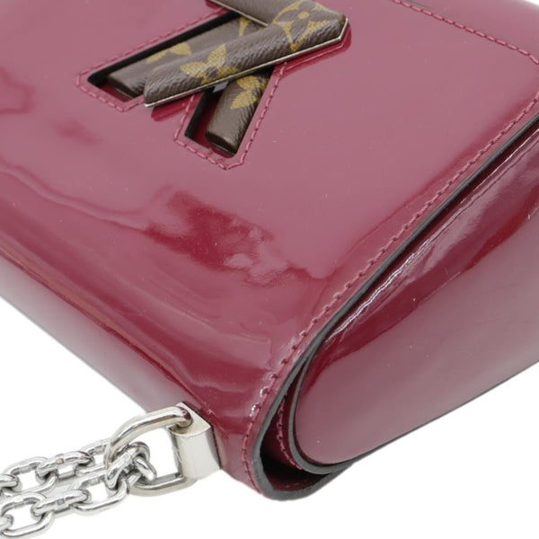 LOUIS VUITTON Twist PM Monogram Patent Leather Shoulder Bag Red