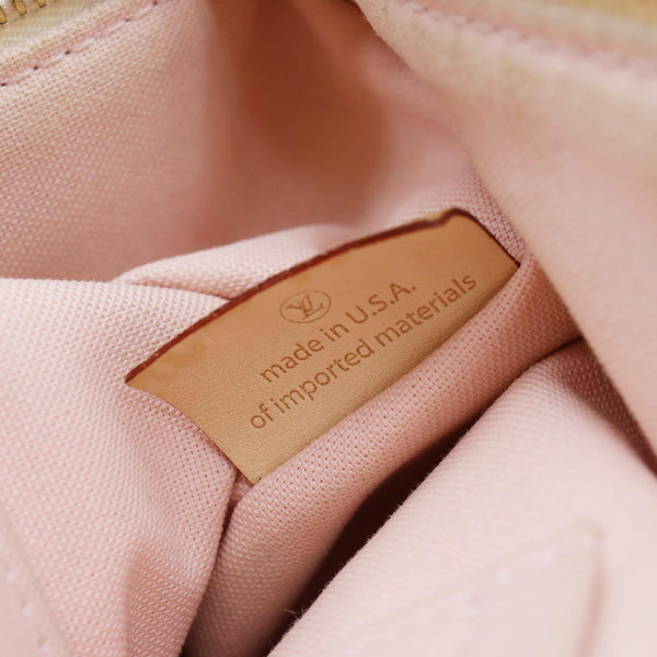 LOUIS VUITTON Iena MM Damier Azur Shoulder Bag Rose Ballerine