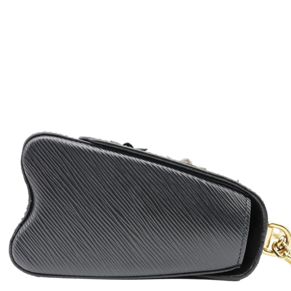 LOUIS VUITTON Twist Flower MM Epi Leather Crossbody Bag Black