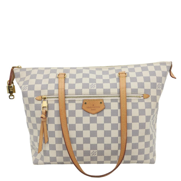 LOUIS VUITTON Iena MM Damier Azur Shoulder Bag Rose Ballerine