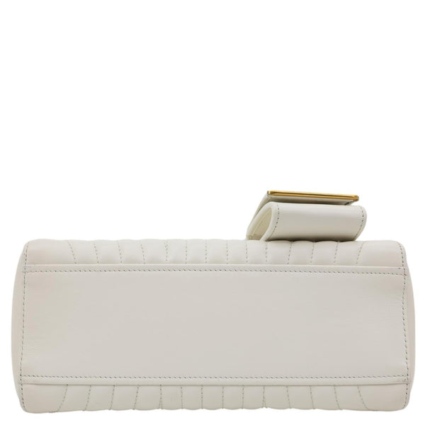 PRADA Diagramme Flap Leather Crossbody Bag White
