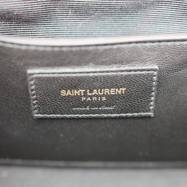 YVES SAINT LAURENT Kate Tassel Crocodile Embossed Leather Wallet Red