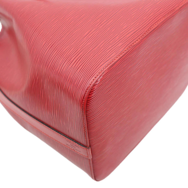LOUIS VUITTON Petite Noe Epi Leather Shoulder Bag Red