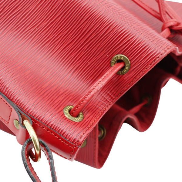 LOUIS VUITTON Petite Noe Epi Leather Shoulder Bag Red