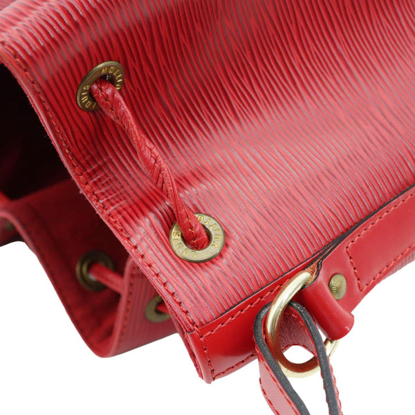 LOUIS VUITTON Petite Noe Epi Leather Shoulder Bag Red