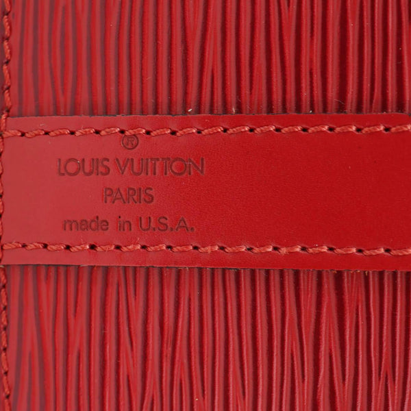 LOUIS VUITTON Petite Noe Epi Leather Shoulder Bag Red