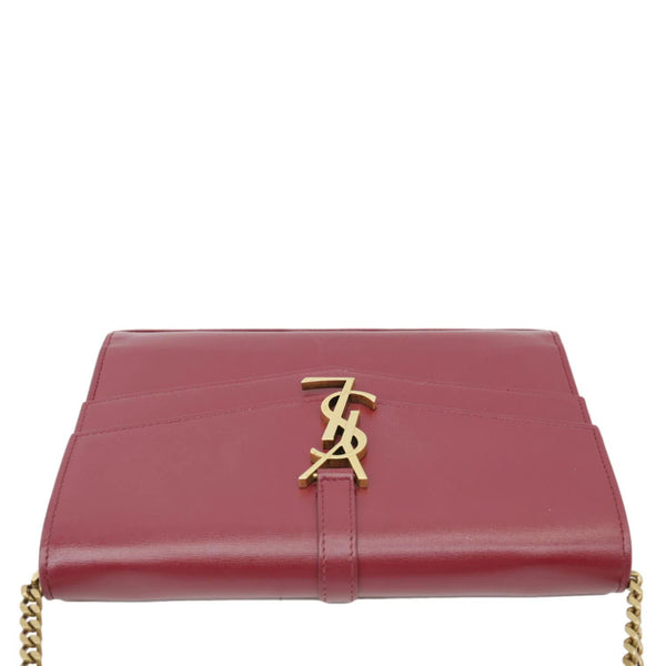 YVES SAINT LAURENT Sulpice Chain Smooth Calfskin Shoulder Bag Red