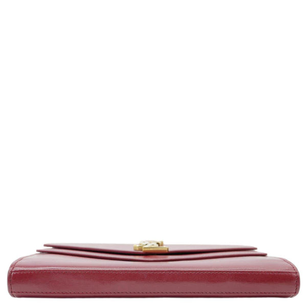YVES SAINT LAURENT Sulpice Chain Smooth Calfskin Shoulder Bag Red