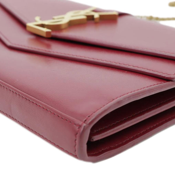 YVES SAINT LAURENT Sulpice Chain Smooth Calfskin Shoulder Bag Red