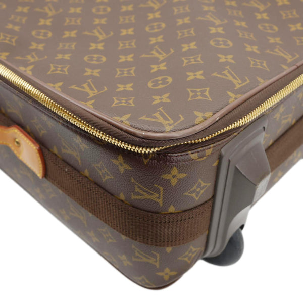 LOUIS VUITTON Pegase 55 Monogram Canvas Business Suitcase Travel Bag Brown