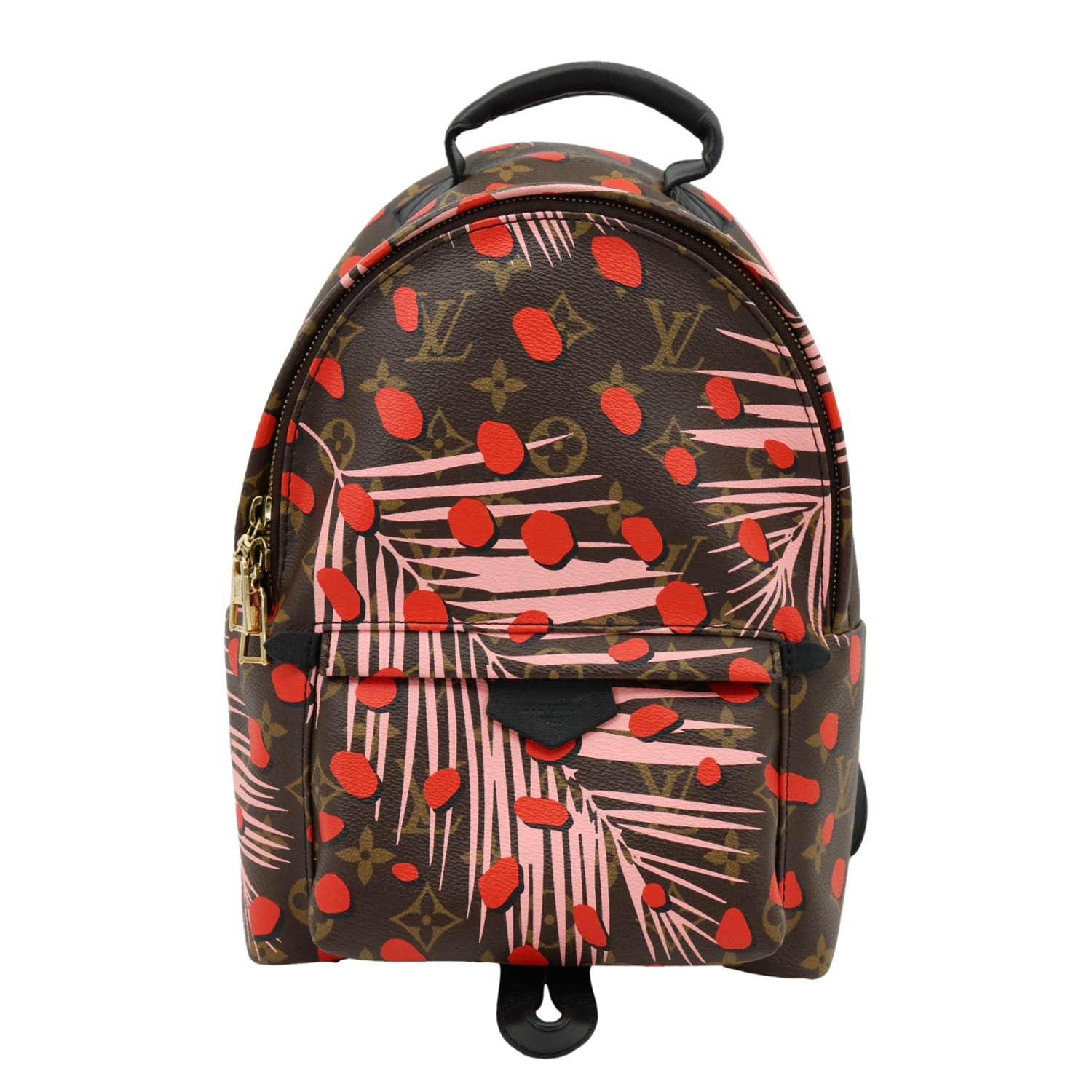 LOUIS VUITTON Palm Springs PM Monogram Jungle Dots Backpack Bag Brown