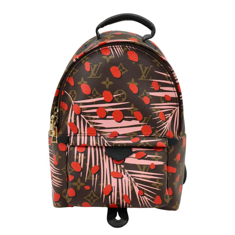 LOUIS VUITTON Palm Springs PM Monogram Jungle Dots Backpack Bag Brown