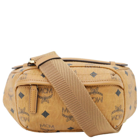 MCM Monogram Visetos Coated Canvas Bumbag Cognac
