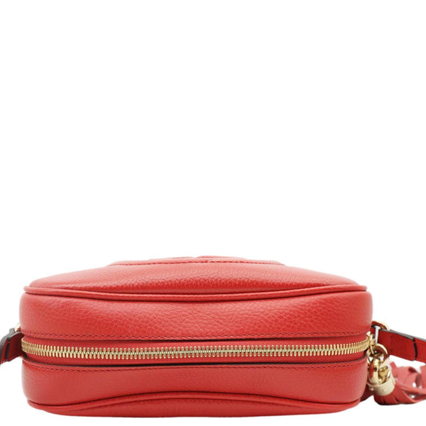 GUCCI Soho Disco Small Leather Crossbody Bag Red 308364
