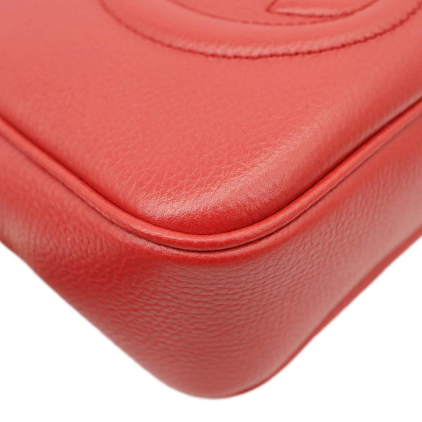 GUCCI Soho Disco Small Leather Crossbody Bag Red 308364