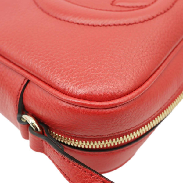 GUCCI Soho Disco Small Leather Crossbody Bag Red 308364