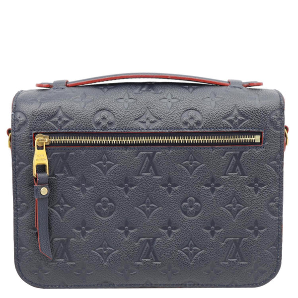 LOUIS VUITTON Metis Pochette Empreinte Leather Crossbody Bag Navy Blue