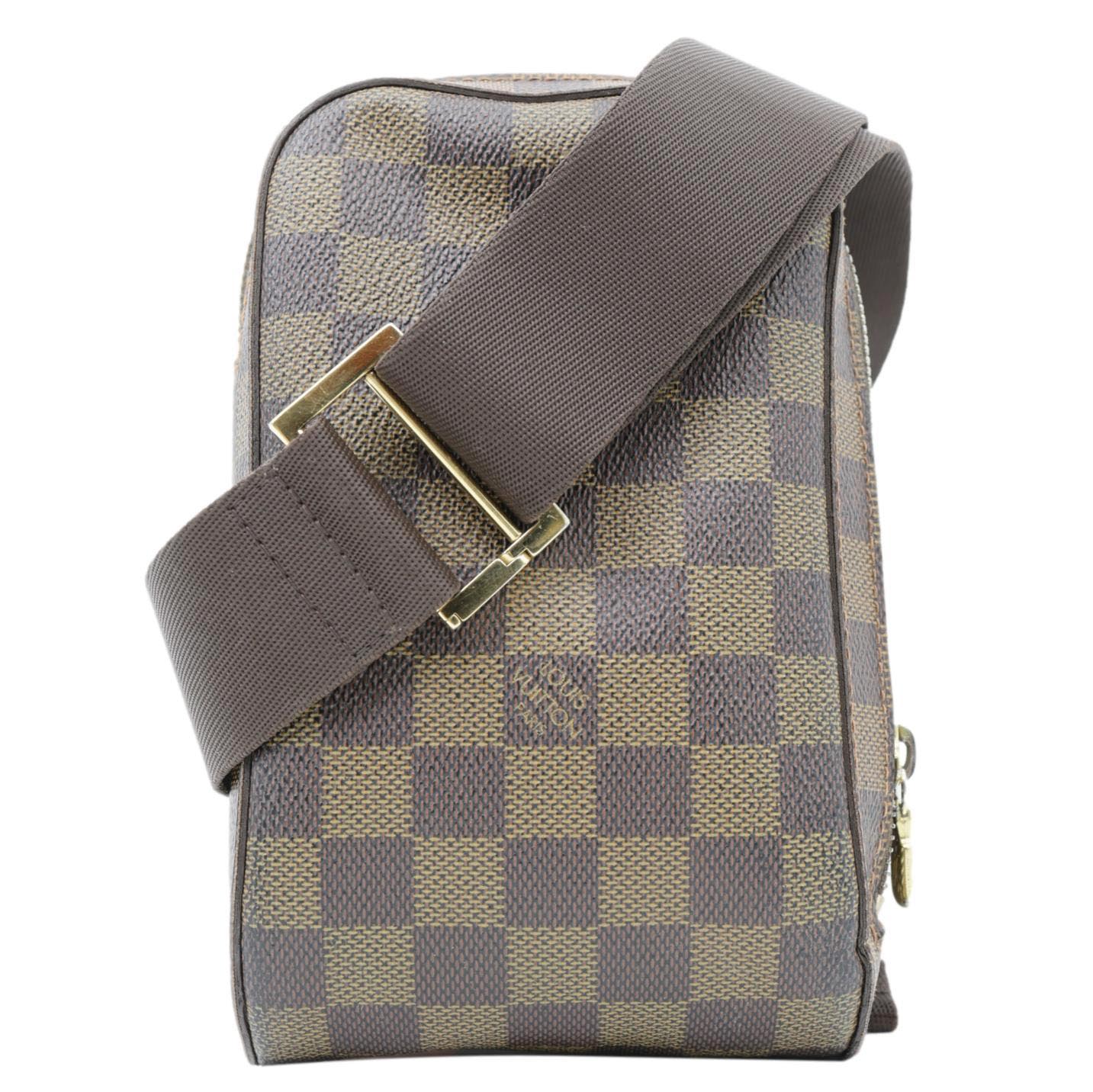 LOUIS VUITTON Geronimos Sling Damier Ebene Crossbody Bag Brown