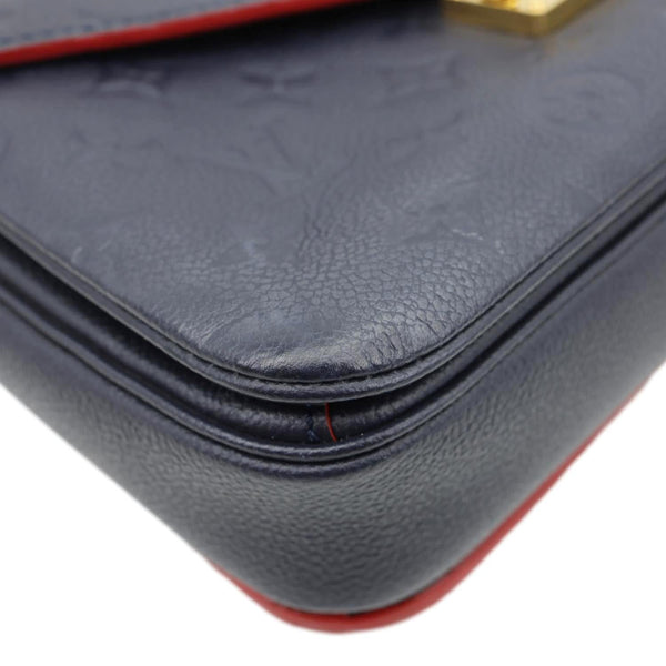 LOUIS VUITTON Metis Pochette Empreinte Leather Crossbody Bag Navy Blue