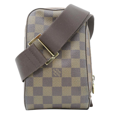 LOUIS VUITTON Geronimos Sling Damier Ebene Crossbody Bag Brown