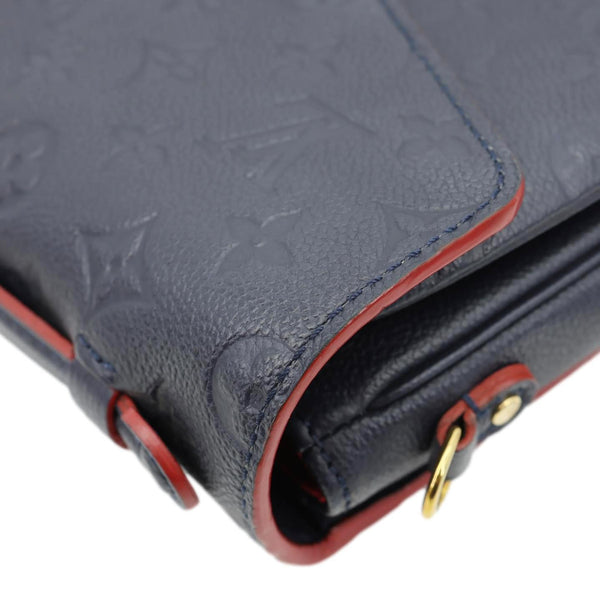 LOUIS VUITTON Metis Pochette Empreinte Leather Crossbody Bag Navy Blue