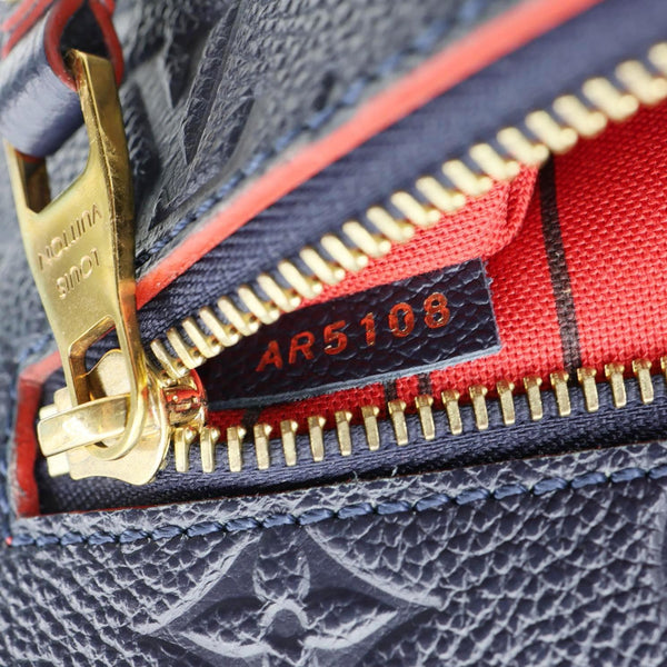 LOUIS VUITTON Metis Pochette Empreinte Leather Crossbody Bag Navy Blue