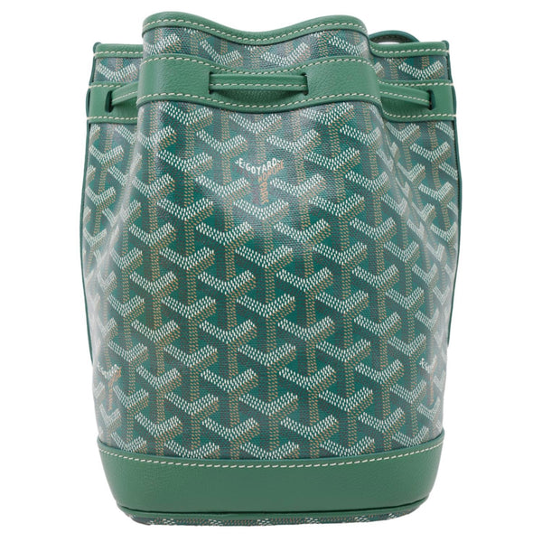 GOYARD Petit Flot PM Canvas Bucket Bag Green