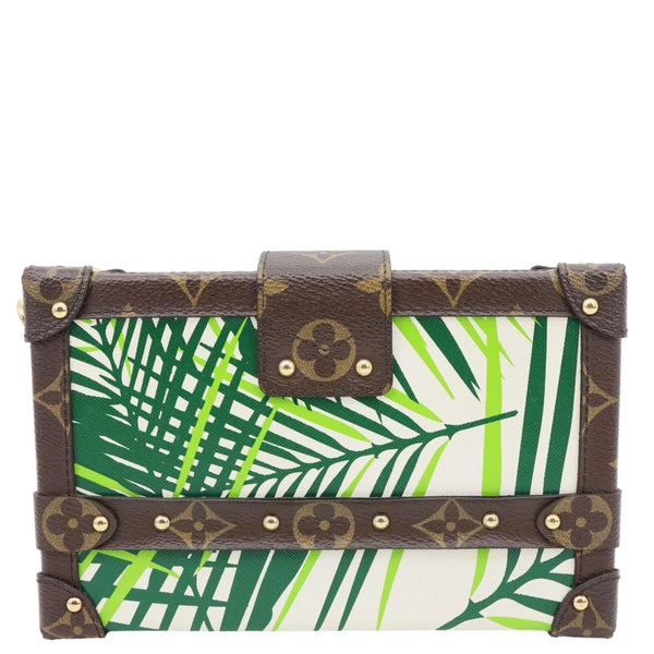 LOUIS VUITTON Petite Malle Palm Tree Monogram Canvas Shoulder Bag Multicolor