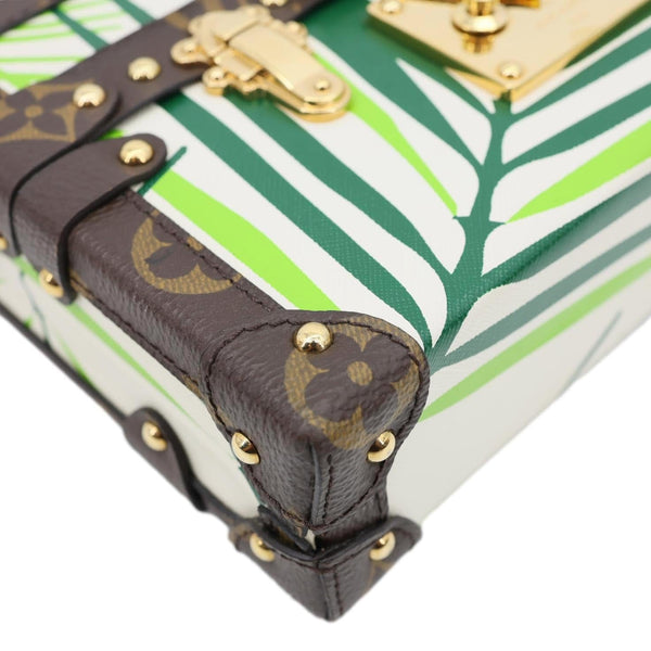 LOUIS VUITTON Petite Malle Palm Tree Monogram Canvas Shoulder Bag Multicolor