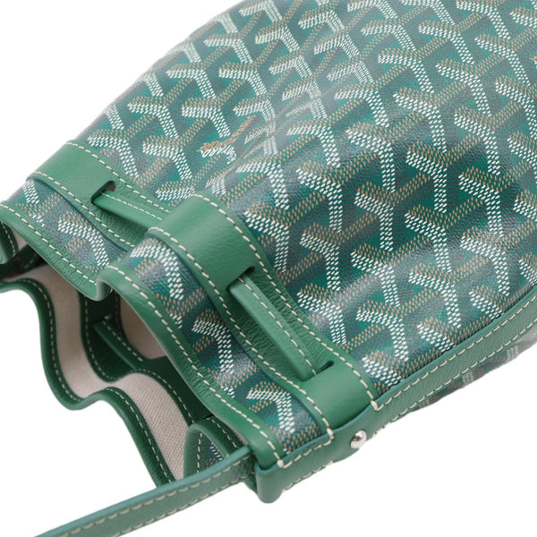 GOYARD Petit Flot PM Canvas Bucket Bag Green