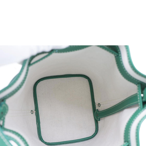 GOYARD Petit Flot PM Canvas Bucket Bag Green