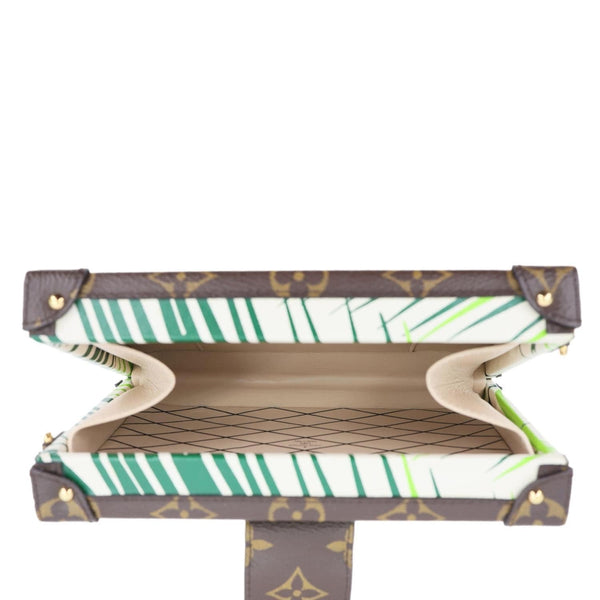 LOUIS VUITTON Petite Malle Palm Tree Monogram Canvas Shoulder Bag Multicolor