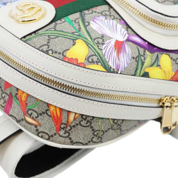 GUCCI Ophidia GG Flora Small Supreme Canvas Backpack Bag Beige 547965