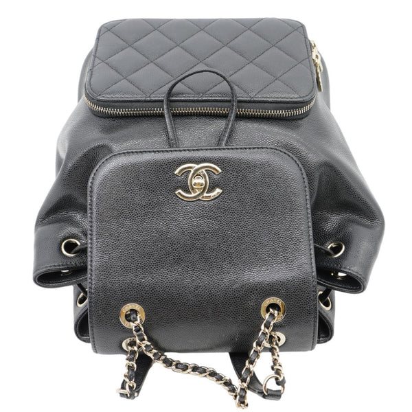 CHANEL Business Affinity Caviar Quilted Backpack Black