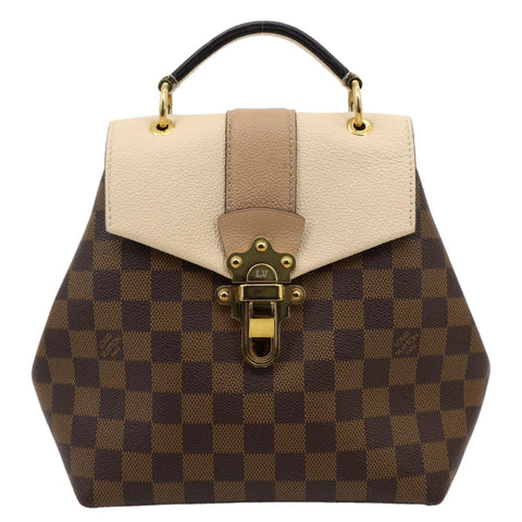 LOUIS VUITTON Clapton Damier Ebene Backpack Bag Beige