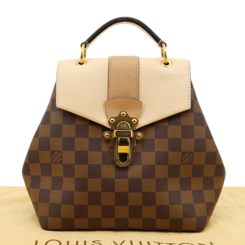 LOUIS VUITTON Clapton Damier Ebene Backpack Bag Beige