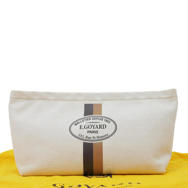 GOYARD Necessaire Cotton Canvas Organizer Pouch Off White