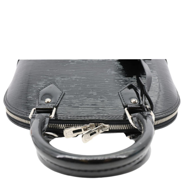 LOUIS VUITTON Alma BB Electric Epi Leather Satchel Bag Black